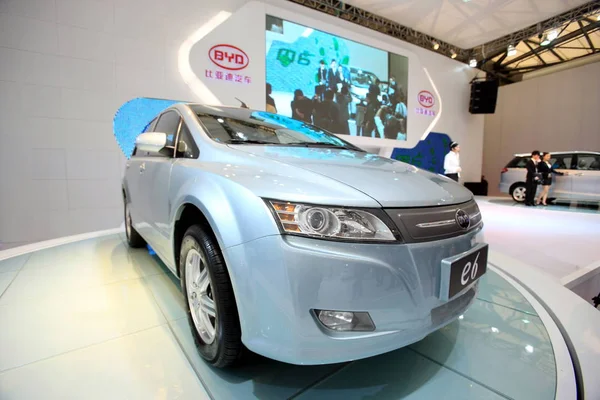 Carro Elétrico Byd Visto Exposição 13Th Shanghai International Automobile Industry — Fotografia de Stock