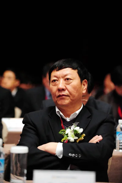 蒙牛集团创始人兼董事长牛根生出席2009年12月6日中国北京会议 — 图库照片