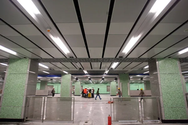 Vista Uma Estação Metrô Metrô Pequim Linha Pequim China Quarta — Fotografia de Stock