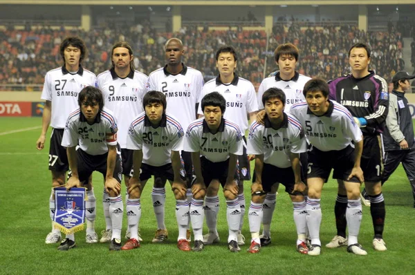 Membri Della Squadra Della Corea Del Sud Suwon Samsung Bluewings — Foto Stock