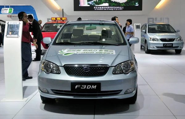 Byd F3Dm Est Exposé Lors Salon Automobile Dans Ville Shenzhen — Photo