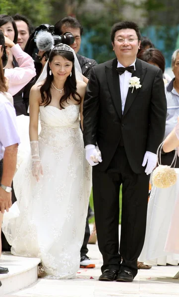 Focus Media Presidente Ceo Jason Jiang Nanchun Sua Sposa Taiwanese — Foto Stock