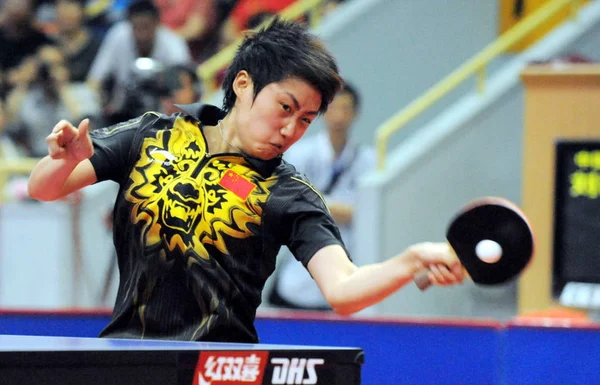 Chinas Guo Yue Concourt Contre Coéquipière Liu Shiwen Finale Simple — Photo