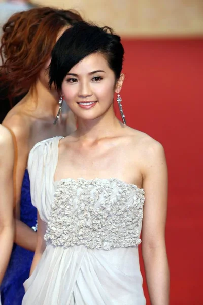 Actrice Chanteuse Hongkongaise Charlene Choi Est Vue Sur Tapis Rouge — Photo