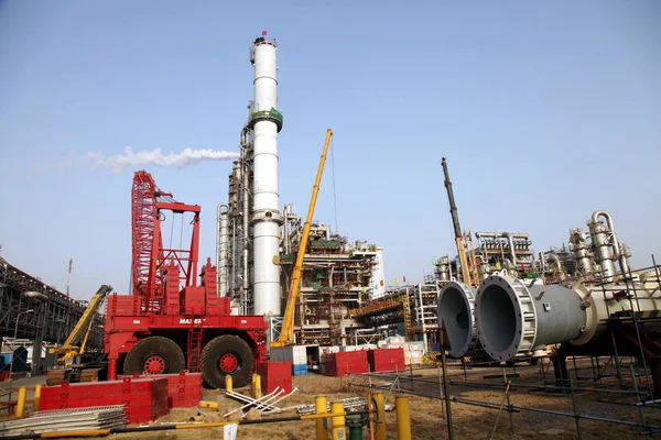 Segunda Fase Projeto Petroquímico Basf Ypc Company Limited Está Construção — Fotografia de Stock