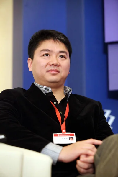 Liu Qiangdong Chairman Ceo Online Retailer 360Buy Com Attends Forum — Stock Photo, Image