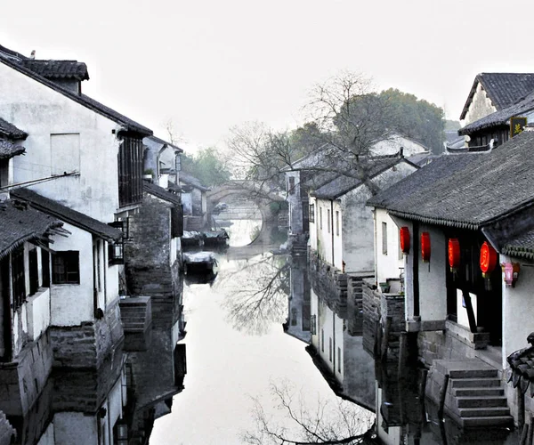 Vista Zhouzhuang Cidade Cidade Kunshan Leste Província Chinas Jiangsu — Fotografia de Stock