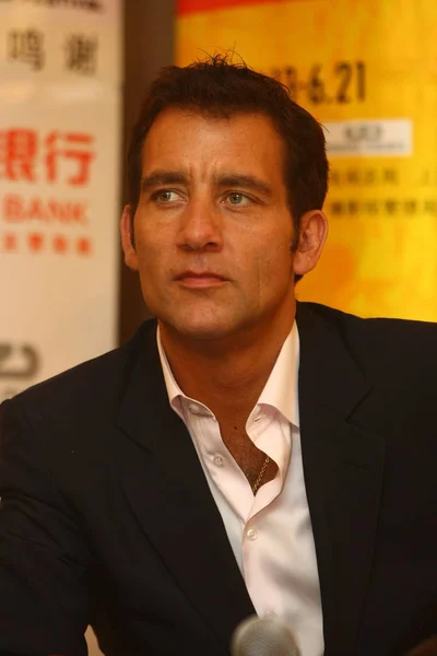 British Actor Clive Owen Seen Press Conference Screening His Film — Stock Photo, Image