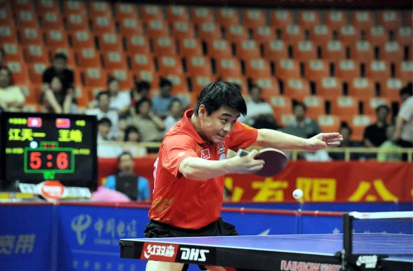 Porcelana Wang Hao Konkuruje Jiang Tianyi Hong Kongu Skryte Ćwierćfinale — Zdjęcie stockowe