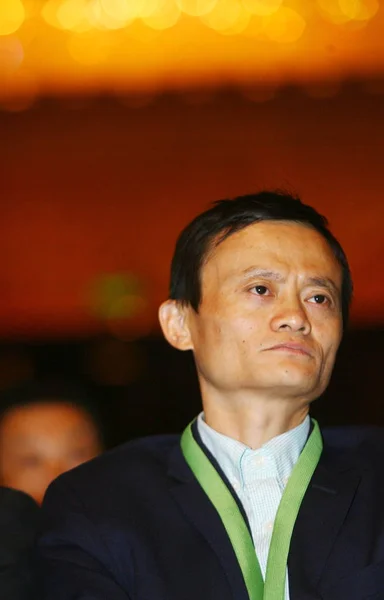 Jack Голова Генеральний Директор Alibaba Group Розглядається Щорічному Саміті Китаю — стокове фото