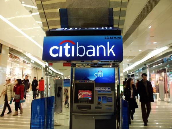 Cajero Automático Citibank Centro Comercial Beijing Mayo 2008 — Foto de Stock