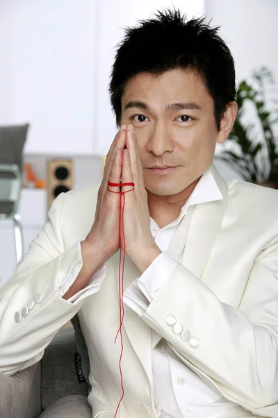 Studio Portret Strzał Hong Kong Piosenkarz Aktor Andy Lau — Zdjęcie stockowe