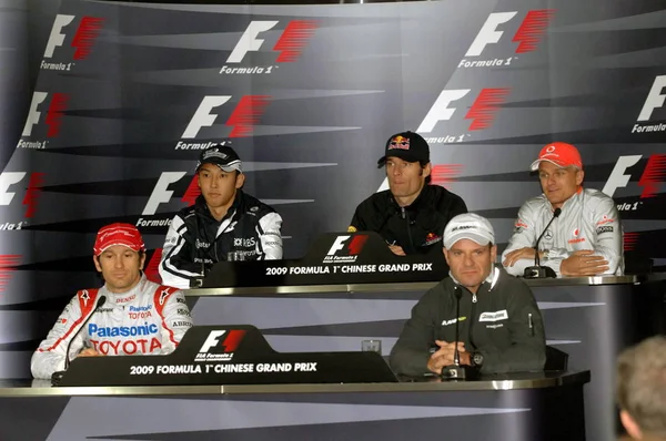 Volver Japonés F1Driver Kazuki Nakajima Williams Australian Driver Mark Webber — Foto de Stock