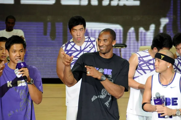 Giocatore Basket Nba Kobe Bryant Dei Los Angeles Lakers Gesti — Foto Stock