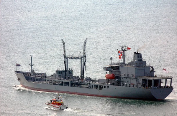 Nieuw Zeeland Navys Uitgebreid Depot Schip Wordt Gezien Verlaten Van — Stockfoto