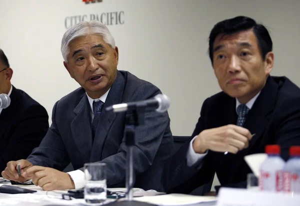Larry Yung Rong Zhijian Sinistra Presidente Citic Pacific Limited Henry — Foto Stock