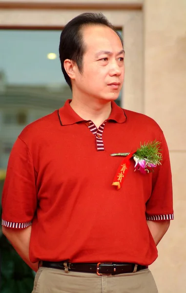 File Chinese Cctv Host Luo Jing Seen Opening Ceremony Hotel — Stock Photo, Image