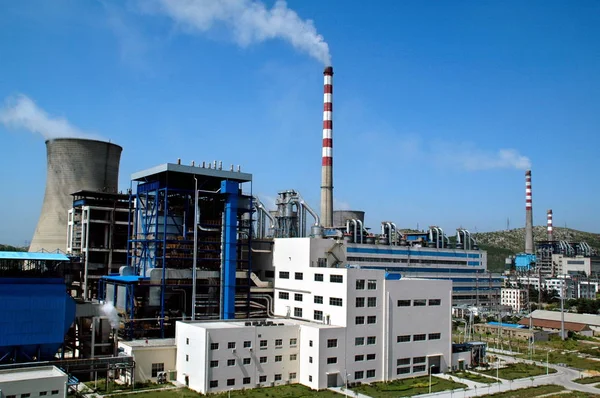 Veduta Una Centrale Termoelettrica Huaibei Provincia Anhui Agosto 2008 — Foto Stock