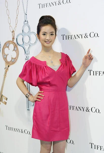 Actriz Taiwanesa Ariel Lin Posa Durante Espectáculo Tiffany Taipei Taiwán —  Fotos de Stock