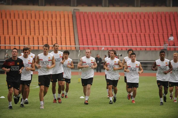 Mitglieder Von Manchester United Nehmen Einer Schulung Hangzhou Ostchina Zhejiang — Stockfoto