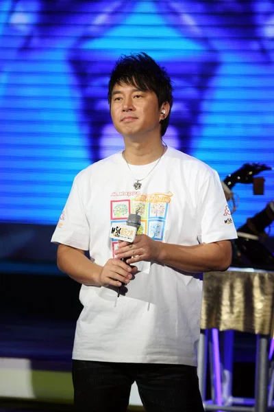 Cantante Chino Man Wenjun Visto Durante Evento Benéfico Beijing China — Foto de Stock