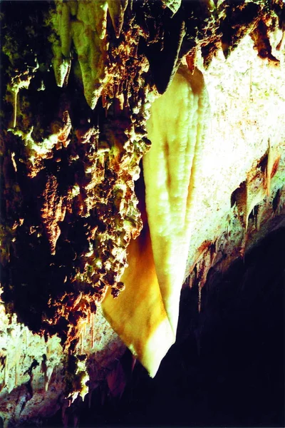 Cette Photo Non Datée Montre Intérieur Grotte Shihua Pékin Chine — Photo