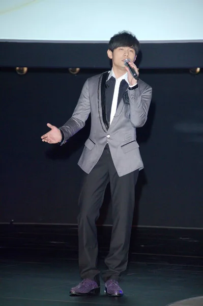 Cantante Taiwanese Jay Chou Esibisce Durante Evento Beneficenza Audi Night — Foto Stock
