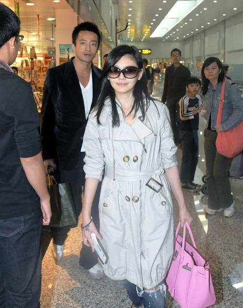 Actrice Taïwanaise Barbie Hsu Portant Sac Main Hermes Birkin Rose — Photo