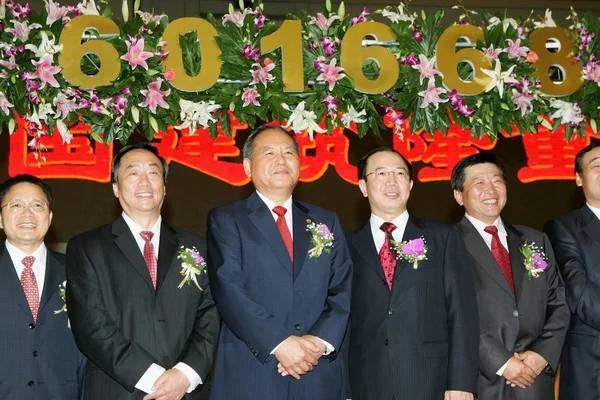 Председатель Китайской Государственной Строительной Корпорации Cscec Сунь Вэньцзе Президент Cscec — стоковое фото