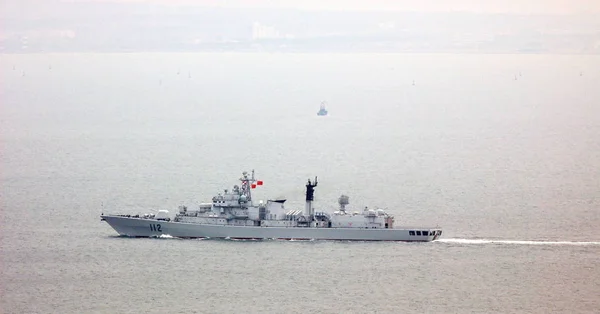 Chinese Pla Volks Bevrijdingsleger Navys 112 Raket Jager Wordt Gezien — Stockfoto