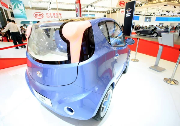 Dongfeng Bil Elektrisk Bil Syns Displayen Shanghai International Automobile Industri — Stockfoto