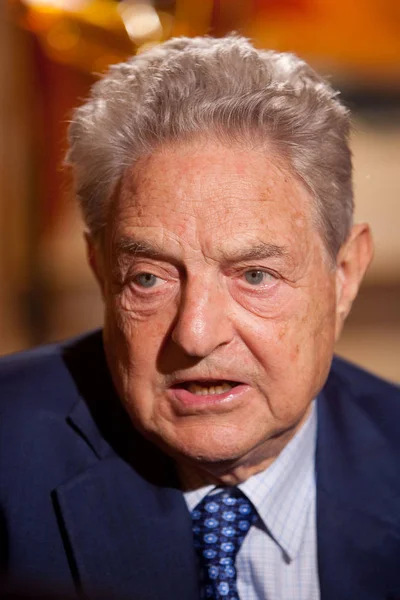 Finanziere George Soros Presidente Della Soros Fund Management Open Society — Foto Stock