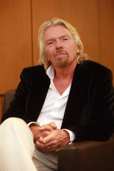 Richard Branson Chairman Virgin Group Seen Interview Shanghai China Tuesday — Stock Photo, Image