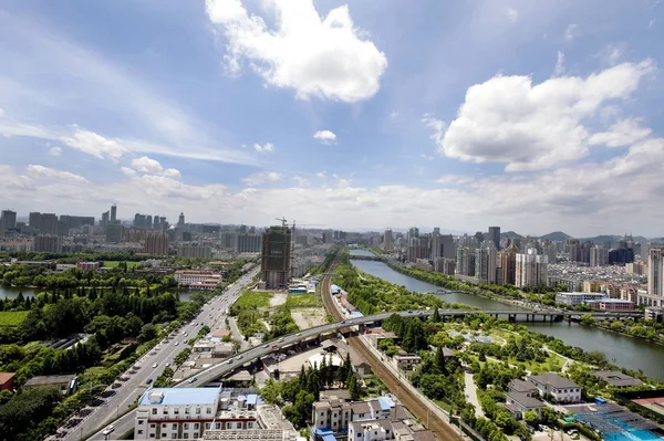 Cityscape Miasta Hangzhou Wschodnia Prowincja Chinas Zhejiang Lipca 2009 — Zdjęcie stockowe
