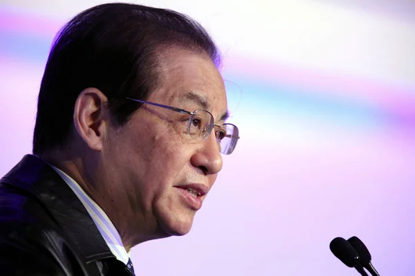 Liu Mingkang Presidente Comisión Reguladora Bancaria China Cbrc Habla Conferencia —  Fotos de Stock