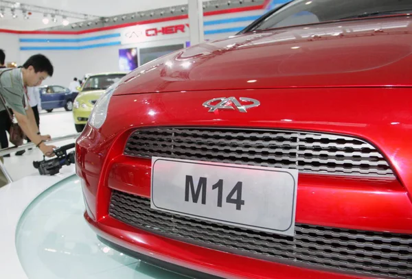 Chery M14 Exhibe Durante Una Exhibición Automóviles Guangzhou Provincia Guangdong — Foto de Stock