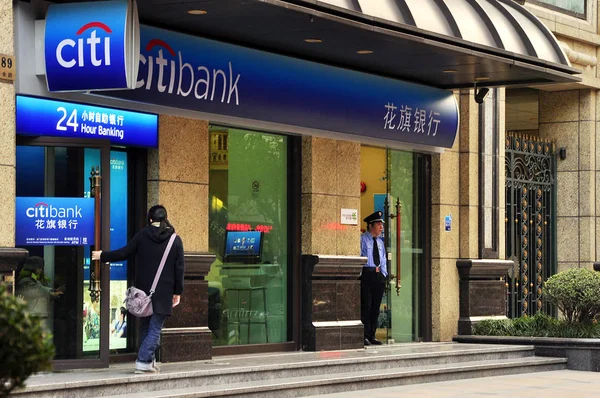 Overzicht Van Een Filiaal Van Citibank Shanghai China November 2010 — Stockfoto
