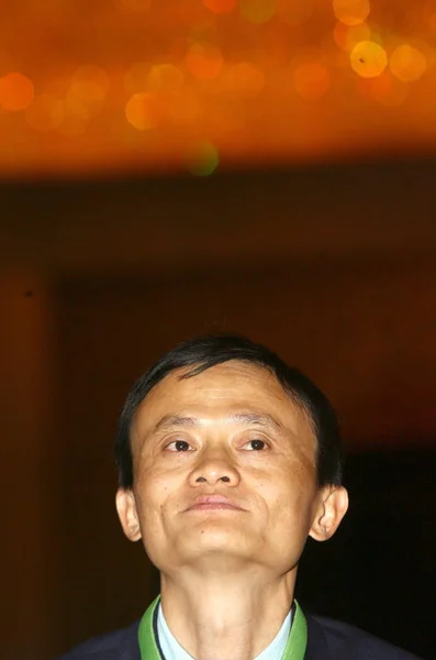 Yun Jack Presidente Ceo Alibaba Group Visto Cumbre Anual Empresas — Foto de Stock