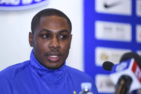 Calciatore Nigeriano Odion Ighalo Nuovo Giocatore Dello Shanghai Groenlandia Shenhua — Foto Stock