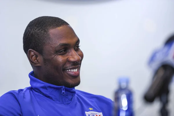 Calciatore Nigeriano Odion Ighalo Nuovo Giocatore Dello Shanghai Groenlandia Shenhua — Foto Stock