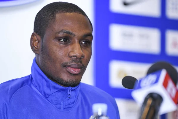 Calciatore Nigeriano Odion Ighalo Nuovo Giocatore Dello Shanghai Groenlandia Shenhua — Foto Stock