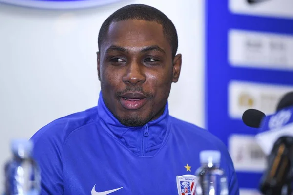 Calciatore Nigeriano Odion Ighalo Nuovo Giocatore Dello Shanghai Groenlandia Shenhua — Foto Stock