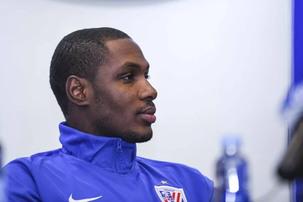 Calciatore Nigeriano Odion Ighalo Nuovo Giocatore Dello Shanghai Groenlandia Shenhua — Foto Stock