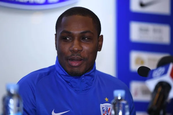 Calciatore Nigeriano Odion Ighalo Nuovo Giocatore Dello Shanghai Groenlandia Shenhua — Foto Stock