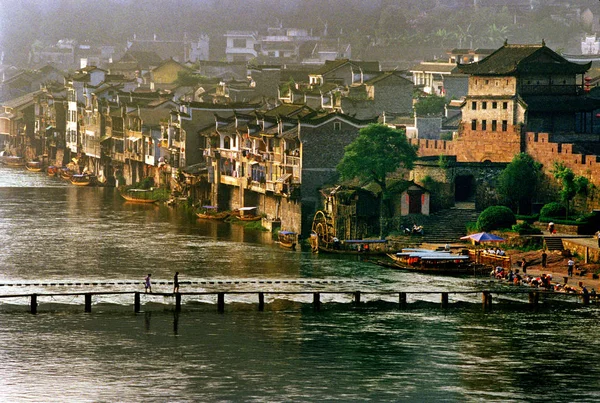Вид Місто Фенікс Fenghuang Древнього Міста Східній Частині Центральної Провінції — стокове фото