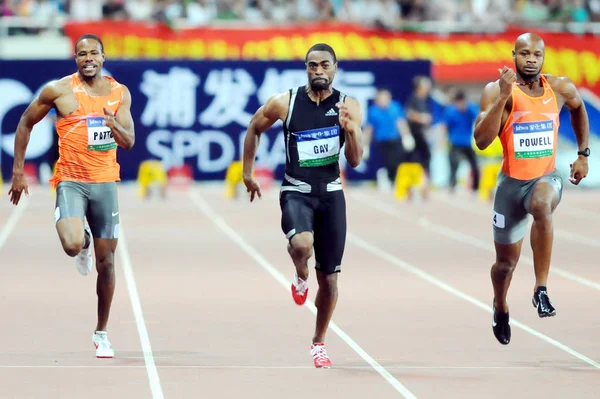 Sinistra Darvis Patton Degli Stati Uniti Tyson Gay Degli Stati — Foto Stock