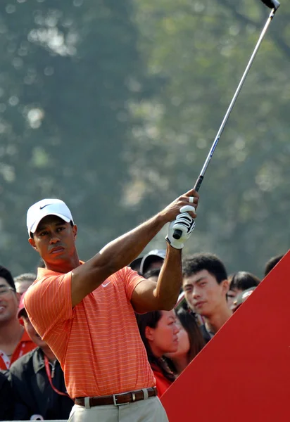Světový Golfista Číslo Jedna Tiger Woods Usa Zahájen Prvním Kole — Stock fotografie
