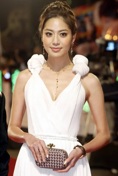 Tchajwanský Modelka Herečka Bianca Bai Vidět Červeném Koberci Ceremoniálu Asia — Stock fotografie