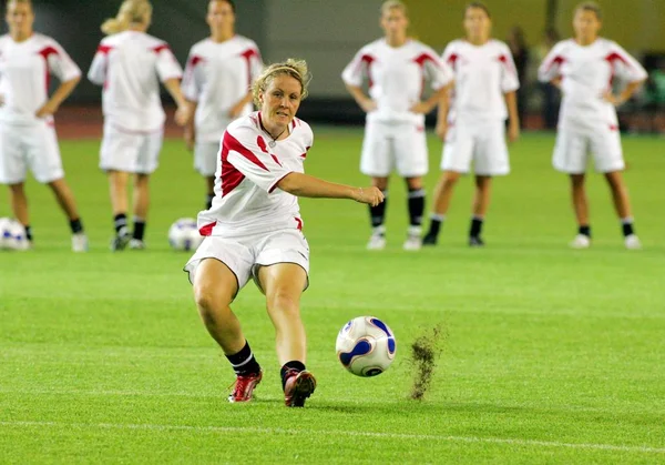 Giocatrici Della Nazionale Norvegese Calcio Femminile Durante Una Sessione Allenamento — Foto Stock