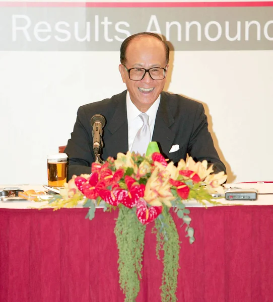 Shing Voorzitter Van Cheung Kong Holdings Limited Hutchison Whampoa Limited — Stockfoto
